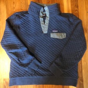 Patagonia size L women’s blue quilted pull over